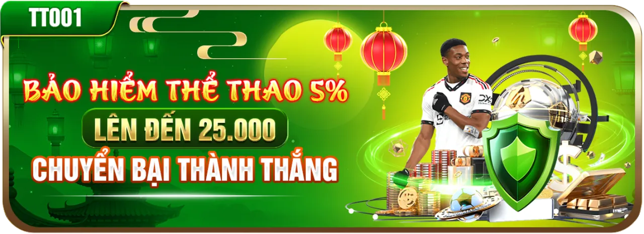 Hình ảnh banner OKVIP1 khuyến mãi với người chơi vui vẻ và các biểu tượng thể thao, casino